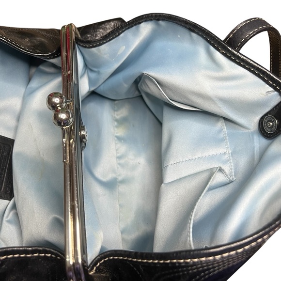 Coach Carryall F15658 Stitched C Black Logo Bag - Picture 5 of 6